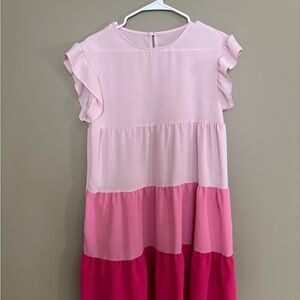 Pink Tiered Dress